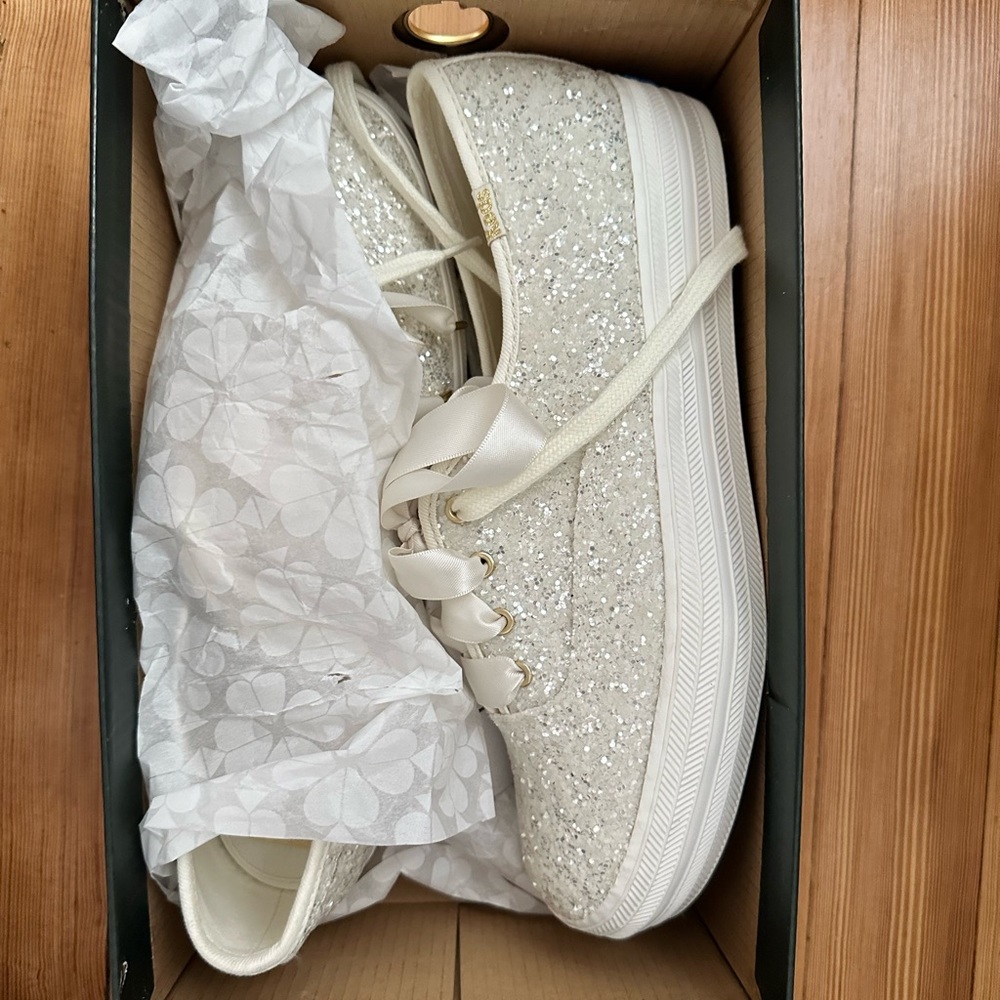 Kate Spade x Keds Triple Glitter Sneaker - Bridal